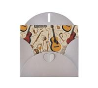 YYHWHJDE Gray Greeting Card Various retro musical instruments Pattern Perfect for Valentine's Day, Wedding Anniversary & Party Invitations