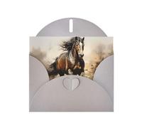 YYHWHJDE Gray Greeting Card Western Horse Prints for Christmas, Children's Birthday, Valentine's Day, and Party Invitation