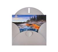 YYHWHJDE Gray Greeting Card Yellowstone National Park Pattern for Christmas, Children's Birthday, Valentine's Day, and Party Invitation