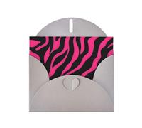 YYHWHJDE Gray Greeting Card Zebra Tiger Leopard pink Prints for Christmas, Children's Birthday, Valentine's Day, and Party Invitation