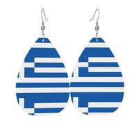 YYHWHJDE Gr lag Prints Drip Leather Earrings - Chic Faux Leather Drops for Holiday & Everyday Glam