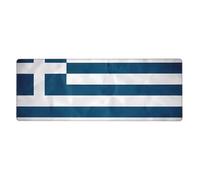 YYHWHJDE Greek Flag Prints Extra Large Mouse pad Mousepad 12x31.5in for Office Gaming Learning