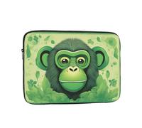 YYHWHJDE Green Clever Monkey Prints Protective Shockproof Portable Laptop Sleeve Case 12 inch for Men and Women Business Travel, and Office Daily Use