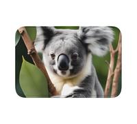 YYHWHJDE Green Leaf Koala Picture Crystal Velvet Lock Edge Floor mat, Bedroom Carpet, Parlor, Dormitory Home Decoration