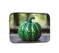 YYHWHJDE Green Polka dot Pumpkin Prints Protective Shockproof Portable Laptop Sleeve Case 15 inch for Men and Women Business Travel, and Office Daily Use