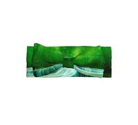 YYHWHJDE Green Trees Small Waterfalls Prints Baby Bow Headband - Soft & Stretchy Newborn Accessory for Photo Shoots & Baby Showers