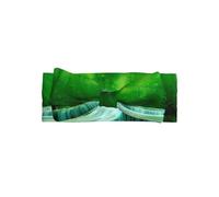 YYHWHJDE Green Trees Small Waterfalls Prints Baby Bow Headband - Soft & Stretchy Newborn Accessory for Photography & Baby Showers