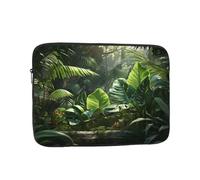 YYHWHJDE Green Tropical Jungle Plant Prints Protective Shockproof Portable Laptop Sleeve Case 15 inch for Men and Women Business Travel, and Office Daily Use