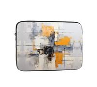 YYHWHJDE Grey and Yellow Abstract Art Painting Prints Protective Shockproof Portable Laptop Sleeve Case 12 inch for Men and Women Business Travel, and Office Daily Use