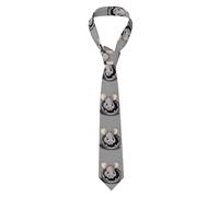 YYHWHJDE Grey rat Pattern Men's tie classic style suit cravat suitable for holidays and work