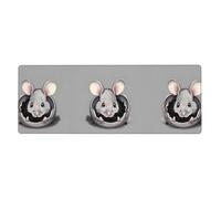YYHWHJDE Grey Rat Prints Extra Large Mouse pad Mousepad 12x31.5in for Office Gaming Learning
