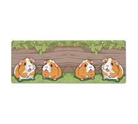 YYHWHJDE Guinea Pigs Funny Pattern Extra Large Mouse Pad, Computer Office Anti Slip Gaming Keyboard Thickened Version 12x31.5in