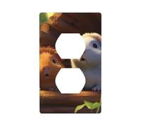 YYHWHJDE Guinea Pigs Pattern Double Socket Wall Panel Decorative is Durable and Suitable for Socket Light Switch Accessories 4.5x2.76in