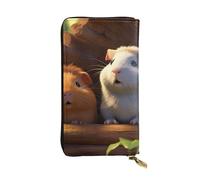 YYHWHJDE guinea pigs Printed Leather long clutch wallet Designed for fashion girls and women stylish and personalized 7.48 x 4.13 in, Black, One Size