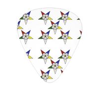 YYHWHJDE Guitar Picks Set of 12, 3 Thicknesses, ABS Plectrums | for Guitar Ukulele Stars Eastern Stars Prints