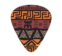 YYHWHJDE Guitar Picks Set of 12 - Durable ABS Variety Pack | for Acoustic, Electric African Mud Cloth Tribal Pattern