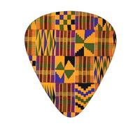 YYHWHJDE Guitar Picks Set of 12 - Durable ABS Variety Pack | for Acoustic, Electric African Tribal Ethnic Texture Pattern