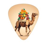 YYHWHJDE Guitar Picks Set of 12 - Durable ABS Variety Pack | for Acoustic, Electric Camel Carrying Fruit Pattern
