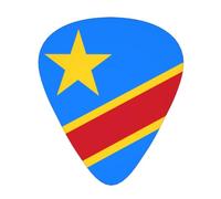 YYHWHJDE Guitar Picks Set of 12 - Durable ABS Variety Pack | for Acoustic, Electric Flag of the Congo Pattern
