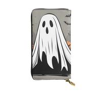 YYHWHJDE Halloween Ghost Prints Leather long clutch wallet Designed for fashion girls and women stylish and personalized 7.48 x 4.13 in, Black, One Size