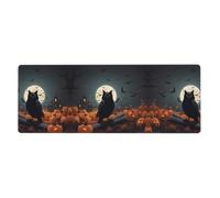 YYHWHJDE Halloween Pumpkin Lights Prints Extra Large Mouse pad Mousepad 12x31.5in for Office Gaming Learning