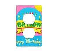 YYHWHJDE Happy Birthday Balloon Picture Double Socket Wall Panel Decorative is Durable and Suitable for Socket Light Switch Accessories 4.5x2.76in