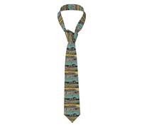 YYHWHJDE Happy Campers Pattern Men's tie classic style suit cravat suitable for holidays and work