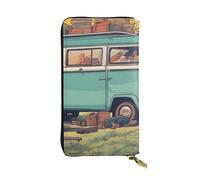 YYHWHJDE Happy Campers Printing Quality Leather Long Clutch Wallet Designed for Fashion Girls and Women Stylish 7.48 x 4.13 in