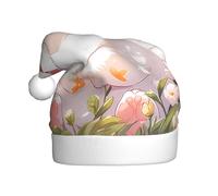 YYHWHJDE Happy fat white cat Prints Christmas Hat for Adult Making It a Fun and Durable Gift for Men and Women