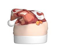 YYHWHJDE Happy little monkey Prints Christmas Hat for Adult Making It a Fun and Durable Gift for Men and Women