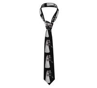 YYHWHJDE Happy skeleton couple Pattern Men's Necktie for Business, Daily Wear, Work, Birthdays, Weddings, Parties, Banquets Easy Care 57X3.1 In