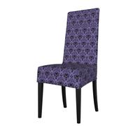 YYHWHJDE Haunted Mansion Prints Dining Chair Throw Covers - Stretchy & Wrinkle-Resistant Protector for Most Kitchen Chairs - Quick Refresh for Old Furniture