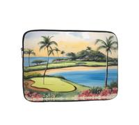 YYHWHJDE Hawaii Beach Golf Course Pattern Shockproof Portable Laptop 15 inch Sleeve Bag for Men and Women - Ideal for Business Travel, School, and Daily Use