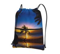 YYHWHJDE hawaii beach Prints Drawstring Backpack - Lightweight, Waterproof Sport Throw Cover for Gym, Travel & Everyday Essentials