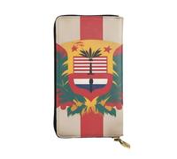 YYHWHJDE Hawaiian Native American Flag Picture Quality Leather Long Clutch Wallet Designed for Fashion Girls and Women Stylish 7.48 x 4.13 in
