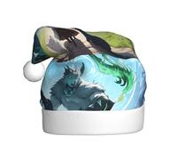 YYHWHJDE Healing Beasts Pattern Christmas Hat for Adult quality festive accessory crafted soft, lightweight
