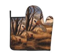 YYHWHJDE Heat-resistant gloves and pot holder set