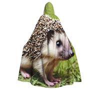 YYHWHJDE Hedgehog Polkadot Picture Halloween Adult Hooded Cloak for Role-Playing, Costumes, and Theme Parties