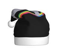 YYHWHJDE Hippopotamus crossing the rainbow Printing Christmas Hat Durable for Adult for Halloween, Christmas, New Year