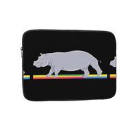 YYHWHJDE Hippopotamus Crossing The Rainbow Prints Protective Shockproof Portable Laptop Sleeve Case 17 inch for Men and Women Business Travel, and Office Daily Use
