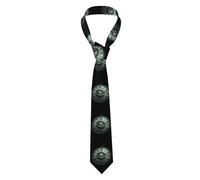 YYHWHJDE Horror clock Prints Men's Necktie Soft & Comfortable, Non-Deforming, Fade-Resistant, Durable (57X3.1 inch)