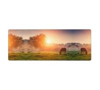 YYHWHJDE Horse At Dusk Extra Large Rubber Mousepad 12x31.5in