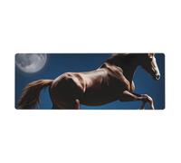 YYHWHJDE Horse Under The Moon Pattern Extra Large Mouse Pad Strong Adhesion, Durable, Precise Locking Edge 12x31.5in