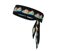 YYHWHJDE Houses on the sea Pattern Sports headscarf, sweat absorbing and breathable, motion headband, double-sided kerchief
