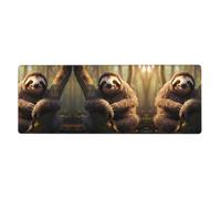 YYHWHJDE Hug Tree Sloth Picture Extra Large Mouse Pad, Computer Office Anti Slip Gaming Keyboard Thickened Version 12x31.5in