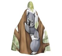 YYHWHJDE Hugging tree koala Picture Halloween Adult Hooded Cloak for Role-Playing, Costumes, and Theme Parties