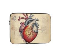 YYHWHJDE Human Anatomy Heart Chart Pattern Shockproof Portable Laptop 17 inch Sleeve Bag for Men and Women - Ideal for Business Travel, School, and Daily Use