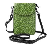YYHWHJDE Hunter Green Floral Petals Pattern Prints Small Leather Women'S Crossbody Flip Phone Bag, Waterproof And Durable