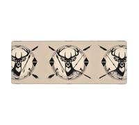YYHWHJDE Hunting Arrows Triangles Deer Pattern Extra Large Mouse Pad, Computer Office Anti Slip Gaming Keyboard Thickened Version 12x31.5in