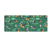 YYHWHJDE Hunting Flying Wild Ducks Pattern Extra Large Mouse Pad, Computer Office Anti Slip Gaming Keyboard Thickened Version 12x31.5in
